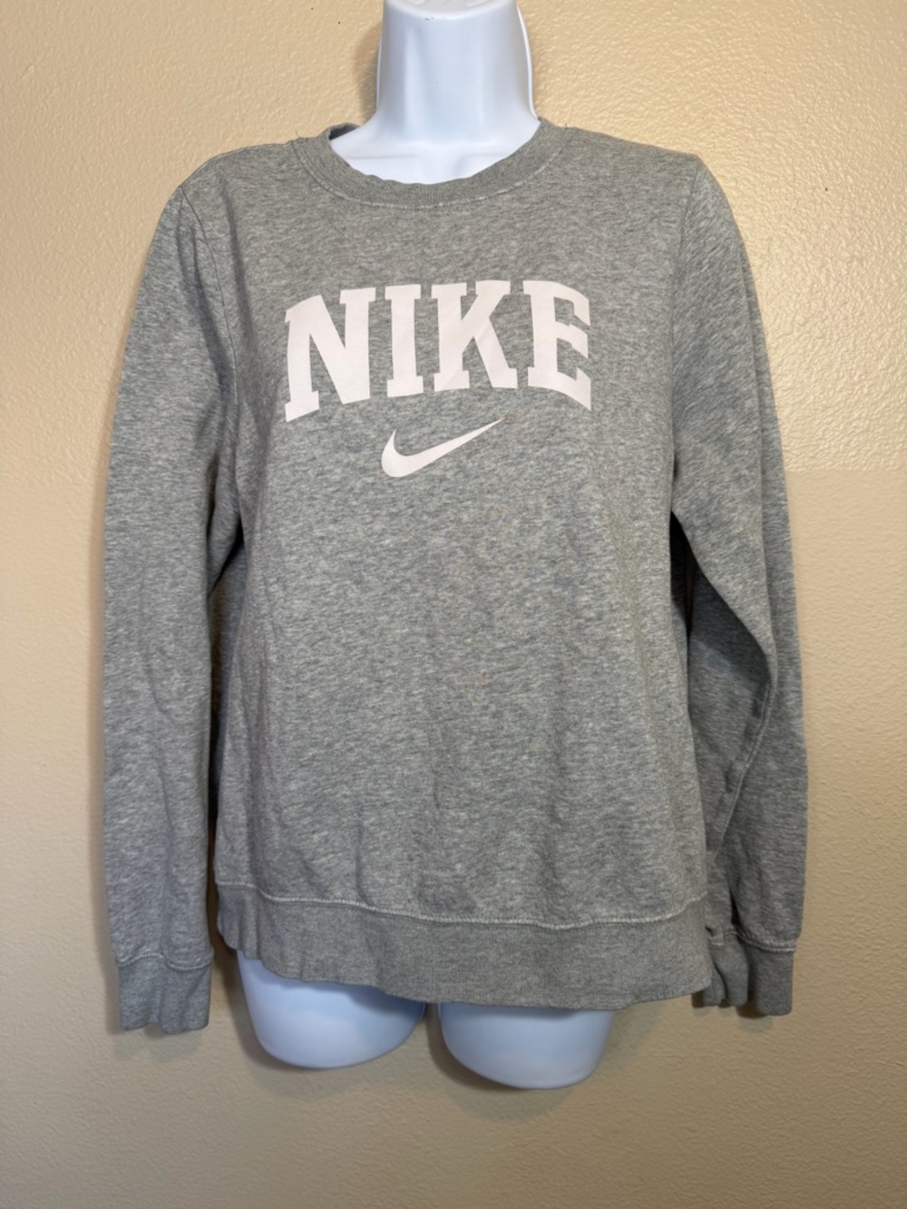 Nike Grey Crewneck Sweatshirt with White Logo